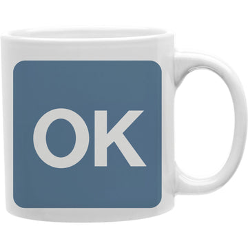 ok blue box Emoji coffee Mug  Coffee and Tea Ceramic  Mug 11oz