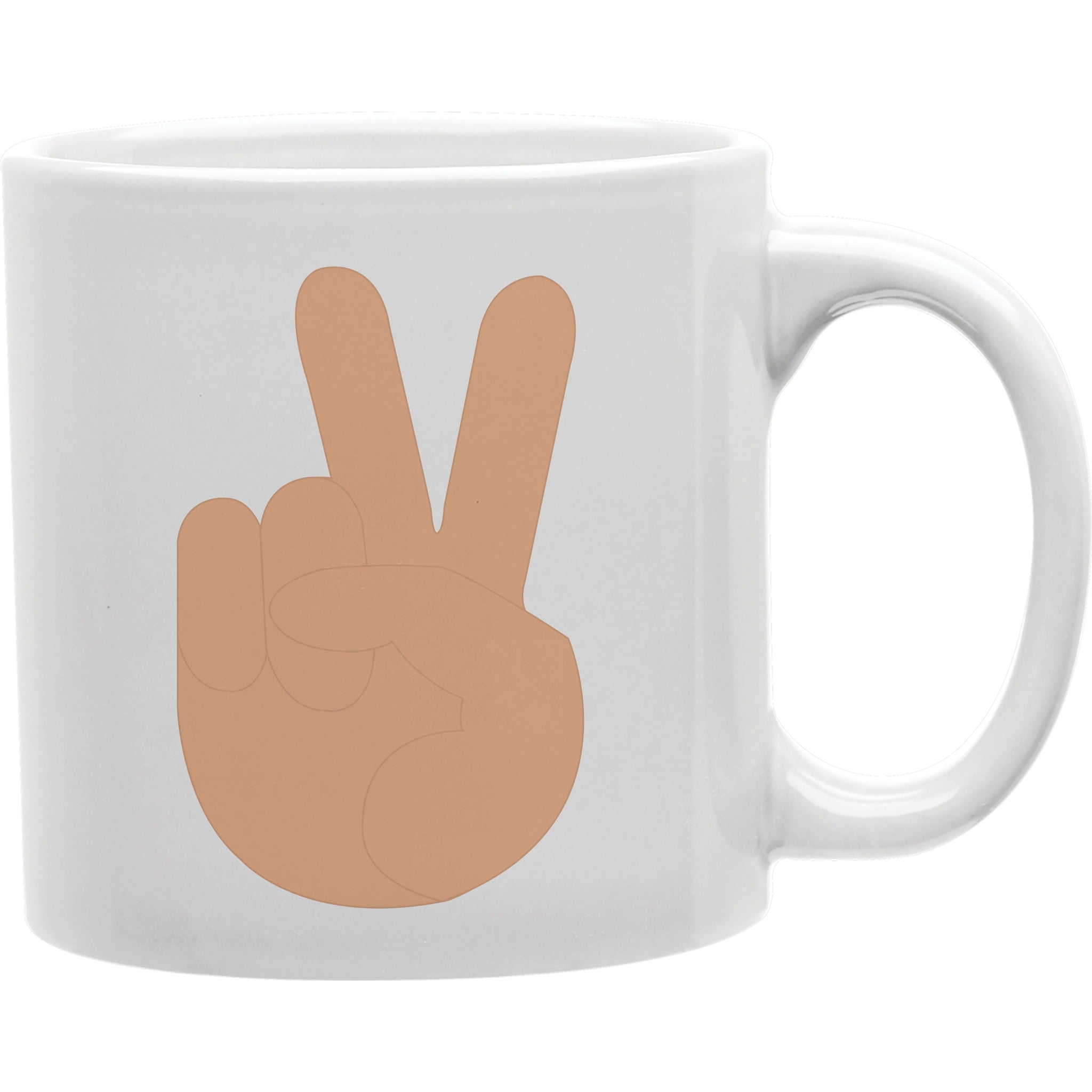 peace handshape Emoji coffee Mug  Coffee and Tea Ceramic  Mug 11oz
