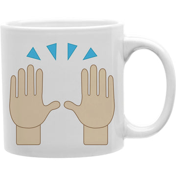 praise hands Emoji coffee Mug  Coffee and Tea Ceramic  Mug 11oz