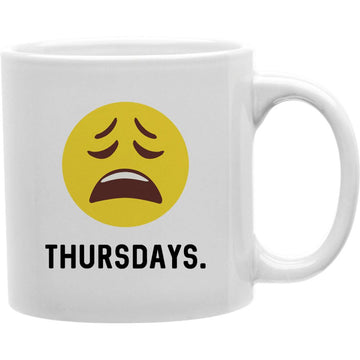 Thursdays Exhausted Face Emoji  Coffee and Tea Ceramic  Mug 11oz