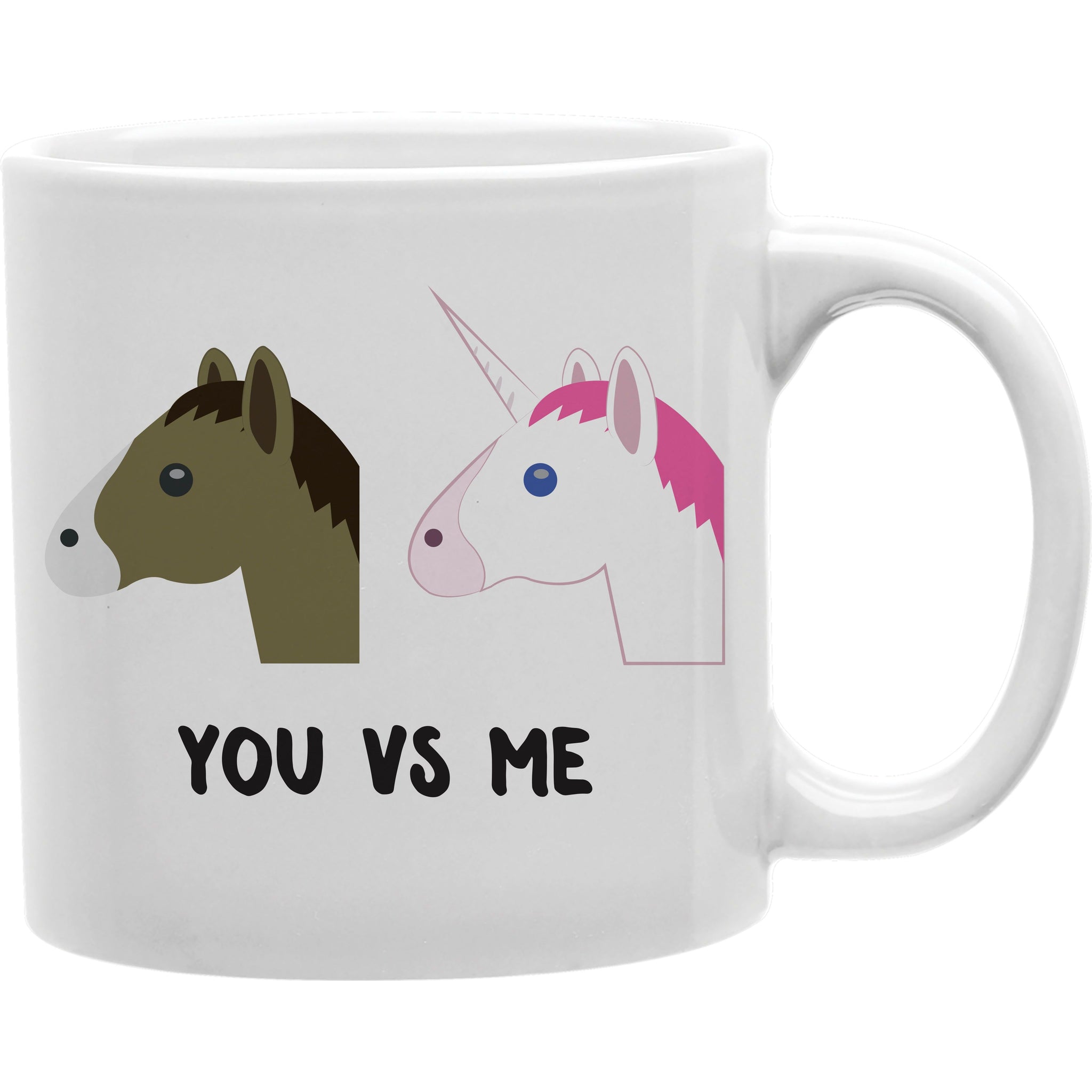 you vs me horse and unicorn Emoji coffee Mug  Coffee and Tea Ceramic  Mug 11oz