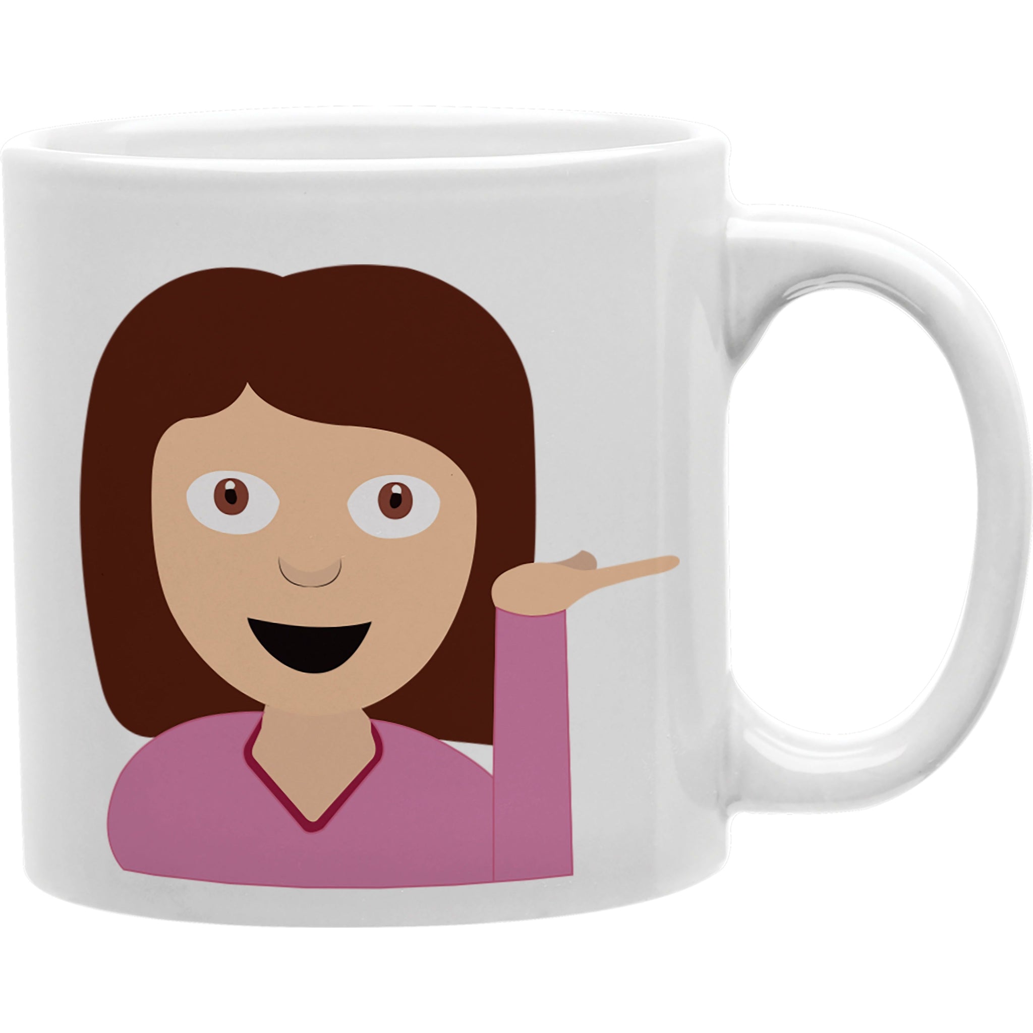 we girl Emoji coffee Mug  Coffee and Tea Ceramic  Mug 11oz