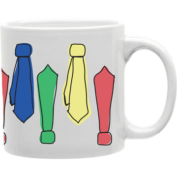 Hand Drawn Ties  Coffee and Tea Ceramic  Mug 11oz